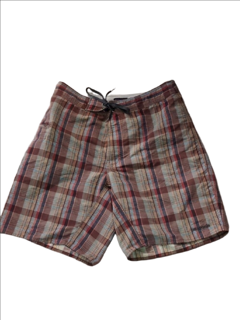 Patagonia Multicolor Plaid Wavefarer Board Shorts Size 32